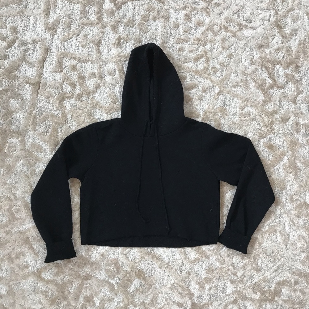 like new Brandy Melville cropped black hoodie
